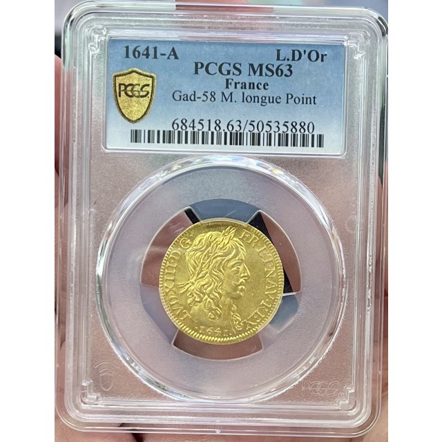 1641年ルイ13世ルイドール金貨【MS63】