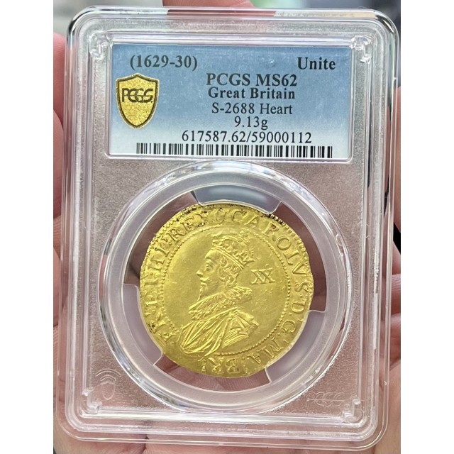 1629年チャールズ1世ユナイト金貨【MS62】