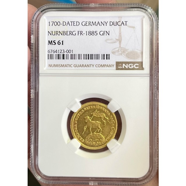 【MS61】1700年ニュルンベルクラムダカット...