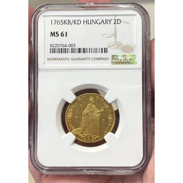 1765年マリアテレジア2ダカット金貨【MS61...
